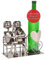 Wein Flaschenhalter Liebespaar auf Bank - Weinflaschenhalter Metall mit Figuren als Geschenk oder Dekoartikel für zu Hause…