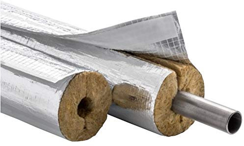 30m Steinwolle Rohrisolierung 28 x 20mm Rohrschale alukaschiert EnEV 100%