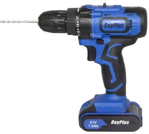Cordless Combi Drill - Power Drill Set Screwdriver & Hammer Action, 21V 1.5Ah Battery, 45Nm 18+1 Torque with 2 Speed, Forward & Reverse Drill, LED Light, 29pcs Accessories & Case