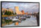 artboxONE Poster mit schwarzem Rahmen 75x50 cm Düsseldorf Städte Abendsonne im Medienhafen Düsseldorf