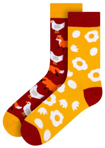 soxo Hühner Socken Damen Mit Baumwolle - Lustige Geschenke Für Frauen 35-40 | Funny Socks Women, Lange Baumwollsocken Mit Motiv, Oster Socken, Coole Damensocken Für Freundin