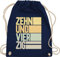 Turnbeutel Rucksack - 50. Geburtstag - Zehnundvierzig - Unisize - Navy Blau - 50 geschenkverpackung zum 50er geschenk 50igsten mann 50ziger geschenkartikel 50ten spaßgeschenk fuenfzig geschenke