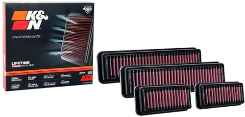 K&N Tauschluftfilter kompatibel mit BMW X3M G01/X4M G02 L6-3.0L Facelift 2020- - Satz von 4 Stück (33-3160)