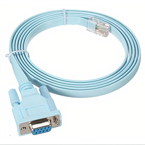 JSM FITNESS Câble de console DB9 vers RJ-45 pour la configuration des routeurs, des commutateurs et des points d'accès, Console cable RS232 to RJ-45