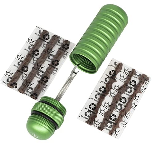 Peaty's Tubeless Bike Tyre Puncture Repair Plugger Kit - For MTB, Road & XC Bicycle Tyres - Unique Single-Sided Fork, For Rapid Puncture Repair To Fix Punctures Fast - 3x 3mm & 1.5mm Plugs - Emerald