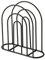 Boltze Serviettenhalter Ronia (Serviettenspender Eisen schwarz, pulverbeschichtet, Maße 18x18x6 cm, für große und kleine Servietten, ovale Form) 2020334