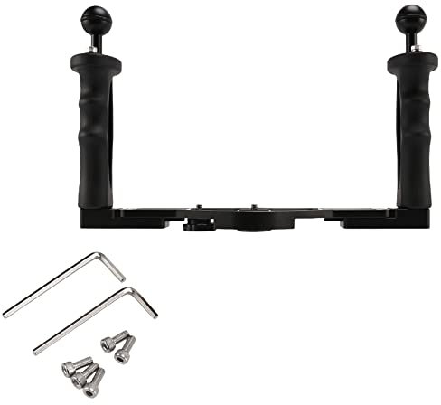 SEMAL Doppel Hand Stabilizer Tauchen Unterwasser Kamera Gehäuse Tray/Wasserdicht Mit Doppel Für Dome Anschluss Wasserdichtes Gehäuse