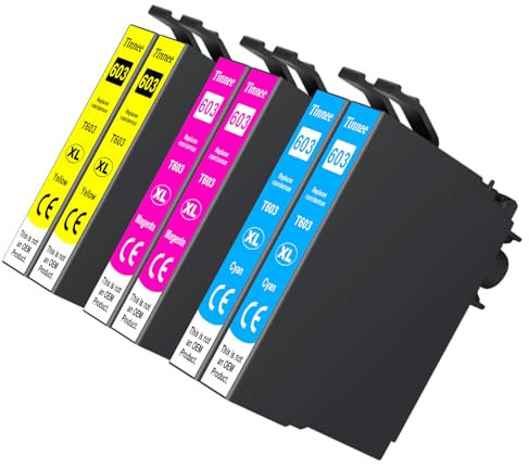 Tinnee 603XL Druckerpatronen Kompatibel für Epson Expression Home XP-3100 XP-3105 XP-4100 XP-2100 XP-2105 XP-4155 Workforce WF-2830 WF-2810 WF-2835 WF-2850
