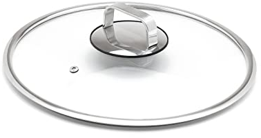DiamondClad™ von Livwell 25,4 cm Glasdeckel für Hybrid-Edelstahl-Bratpfanne, Wok und Bratpfanne, spülmaschinenfest, PFOA-frei