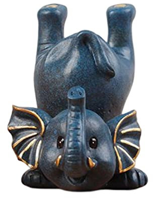 Sharplace Mignon éléphant Figurine Porte-Lunettes Porte-Lunettes Lunettes de Soleil présentoir pour Bureau Chevet décor, Bleu