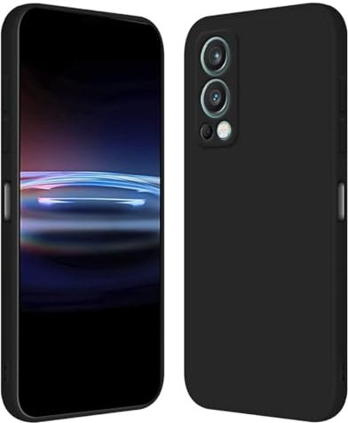 RankOne Coque pour OnePlus Nord 2 5G (6.43 inches) Étui en Silicone TPU Souple - Noir