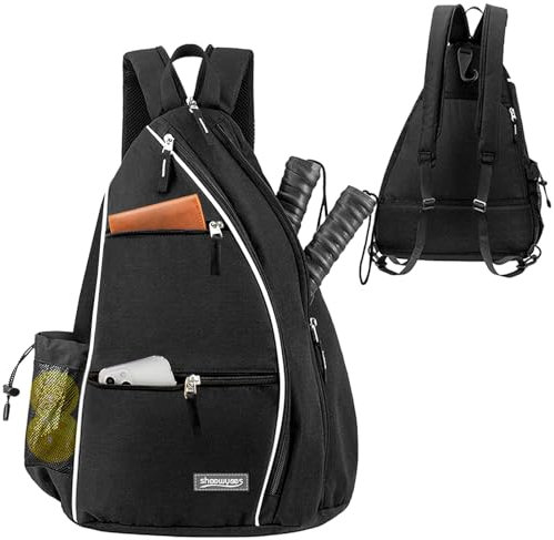 shoowyees Pickleball Tennistasche, Rucksack für Herren und Damen, Sport, Crossbody, Franklin, Pickle, Ball, Tennis, Reisen, Sling Bag