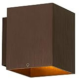 Qazqa - Moderne Wandleuchte dunkelbronze quadratisch - Sola I Wohnzimmer I Schlafzimmer - Aluminium Quadratisch - LED geeignet G9