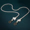 HAOBIN Perle Griff Kette Taschenkette Perle Korn Kettenriemen Taschenhenkel Kette Tasche Griff Ersatz TascheKette Dekoration Kette Schultergurtkette Ersatz Damentaschenkette (Weiß A, 100cm)