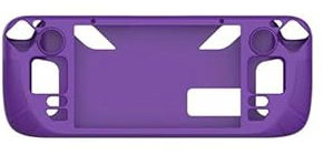Etui en Silicone pour Steam Deck, Housse de Protection avec Support, Souple et Flexible, Étui pour Console de Jeu Portable (Violet)