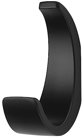 SOTECH Garderobenhaken VETRINO Höhe: 69 x Breite: 24 mm schwarz matt | Kleiderhaken modern aus Zinkdruckguss stabiler Wandhaken auch für schwere Handtücher