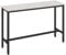 VASAGLE Bartisch, Küchentisch, Küchentresen, rechteckiger Stehtisch, Metallgestell, 40 x 140 x 90 cm, einfacher Aufbau, schmal, Industrie-Design, vintageweiß-tintenschwarz LBT140B73