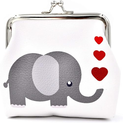 Echtes Leder Münzgeldbörse Niedliches Tier Elefant Brieftasche Münzbeutel Frauen Geschenk Kinder Mädchen Schlüsselbeutel Mini Münzgeldkarte Schlüssel