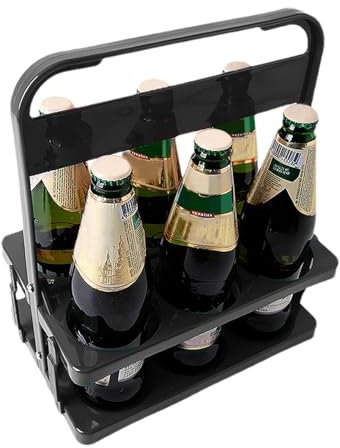 Ziennhu casier à vin Pliable, Porte-Bouteille de bière 6 Bouteilles avec poignée, collecteur de bière Robuste et réutilisable, récipient à Boissons, idéal pour Pique-Nique, Barbecue, Restauration