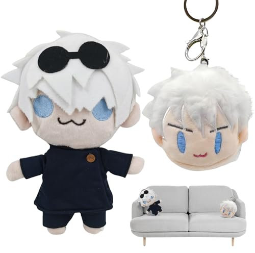 ysister Gojo Satoru PlüSchtier,Geto Suguru Jujutsu Kaisen Plush Suguru Geto Plush Anime PlüSch Jujutsu Kaisen PlüSchtier Kissen Haus Auto Dekoration FüR Jungen Und MäDchen (22 cm)