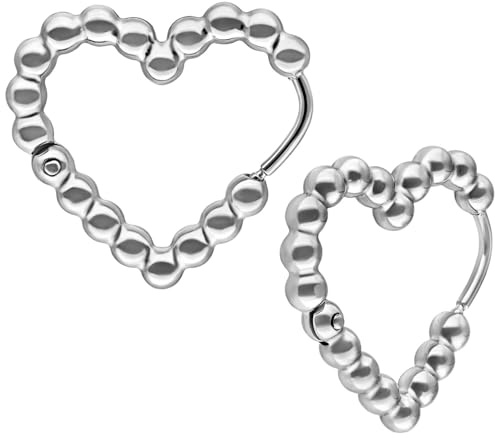 Wildcat Ohrringe - Heart Bubble Hoops - Metal doré - Chirurgenstahl 316L - wasserfest, langlebig, hautverträglich