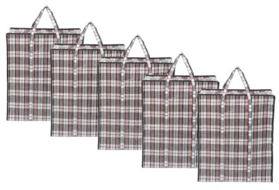 Lot de 5 Sacs de Rangement XXL 107L (55x30x65 cm) – Sacs de Transport et Stockage Robustes avec Poignées