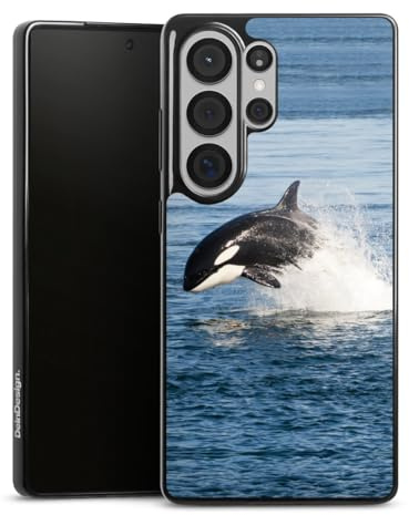 Slim Case extra dünn kompatibel mit Samsung Galaxy S25 Ultra Silikon Handyhülle schwarz Hülle Orca Wal Meer