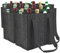 PEARL Flaschentragetaschen: 8er-Set Filz-Flaschen-Tragetaschen, 6 Flaschen, 1,5 Liter, anthrazit (Flaschenträger Filz, Filz Wein-Einkaufstaschen)