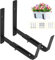 LukLoy Blumenkasten-Halterungen für Fenster, verstellbar, strapazierfähig, Wandmontage, für den Außenbereich, mit Halterung (15,2 bis 30,5 cm), mit 31,8 kg Kapazität, Schwarz, 2 Stück