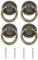 PATIKIL 4 Stück Vintage Möbelgriffe Bronze, Zinklegierung Ziehen Ring Griffe mit Schrauben, Retro Ringgriff für Schubladen Schrank Kleiderschrank Kommode Schmuckbox Küchenschrank Möbel