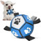 HETOO Hundeball Hundespielzeug Ball mit Griff für Hund Interaktives Schleppen von Krieg Wasser Hundebälle Spielzeug Geburtstagsgeschenk für Klein/Mittel Hunde (5 Zoll Blau Grau)