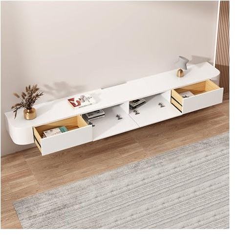 SaryEdge Schwebende TV-Regale, an der Wand montierter TV-Schrank, Unterhaltungsregal für Medienkonsolen, Aufbewahrung unter dem Fernseher, für Wohnzimmer, Schlafzimmer(