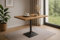 SAM Bistrotisch INES | 80 x 60 cm | Mangoholz massiv | Farbe: Natur | Baumkante | Säulen-Gestell Metall Schwarz | Baumkantentisch/Säulentisch/Esstisch für Küche, Café & Essbereich