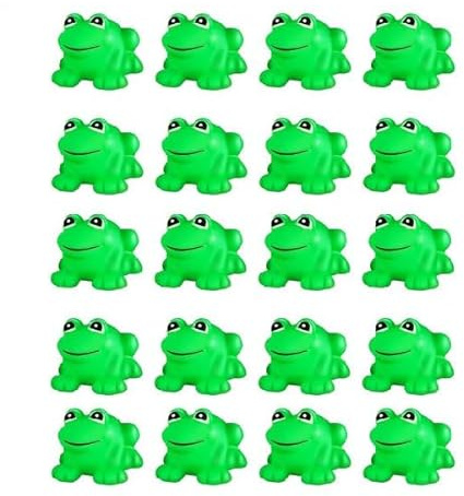 Rubber Frog Bath Toy, 20pcs Small Floating Frogs For Pond Ornament Swimming Bathtub, Cute Funny Green Bath Rubber Animals Squeaky Frog For Kids Boys And Girls Baby Shower Birthday