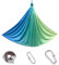 Aerial Yoga Hängematte Set,Yoga Hammock 200 Kg Max. Tragfähigkeit Mit Beschläge,Full Body Anti-Gravity-Übungen(Blau-grün,150x280CM)