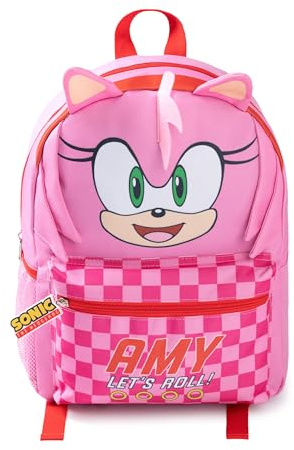 Sonic The Hedgehog Boys Backpack 3D Character Options Rucksack with Adjustable Straps | Gamer Luggage Sports School Bag For Kids | Gaming Series Merchandise Gift