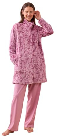 Noidinotte - Vestaglia donna invernale in coral articolo flory - M Rosa