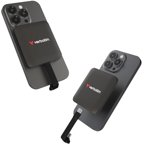 Verbatim Snapback SSD 1TB, Magsafe, Externe SSD, Unterstützt Apple ProRes 4K, USB 3.2 Gen 2x2, bis 2000MB/s Lesen & Schreiben, Externe Festplatte mit 2 USB-C-Kabel, für iPhone,Android, PC & Mac, Mocha