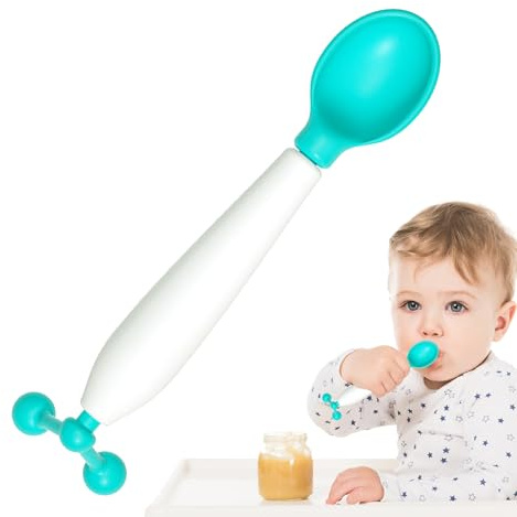 Cuillère rotative - 360 ° - Anti-éclaboussures - Changement de couleur - Outil de suspension sûr pour les - Self-Feeding - Résistant à la chaleur 0-100