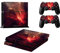 DOTBUY PS4 Skin Aufkleber Sticker Design Folie schützende Haut Schale für Sony Playstation 4 Konsole und 2 Dualshock Controller (Red Universe)