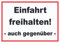 HB-Druck Einfahrt freihalten auch gegenüber Schild A4 Rückseite selbstklebend