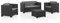 WellHome Black Garden Outdoor Möbelset