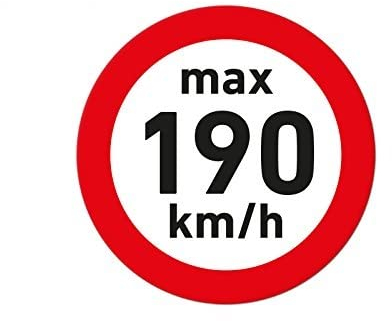 Geschwindigkeitsaufkleber Winterreifen 190 km/h Aufkleber Sticker (50 Stück, transparent)