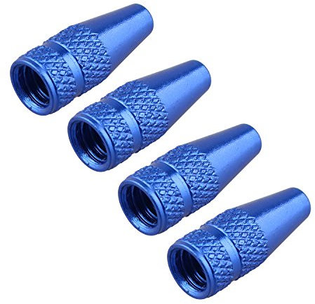 Futheda Ventilkappen für Fahrrad, Blau, 4 Stück