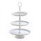 Grafelstein Etagere BLOMSTER weiß aus Metall mit skandinavischem Blumenmuster Metalletagere