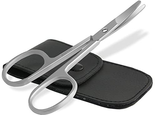 PREMIUM Baby Schere Nagelschere Sichere Baby-Nagelschere mit abgerundeten Enden aus Edelstahl mit Etui zur Aufbewahrung