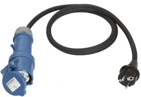 Câble Adaptateur CEE - 230 V - Fiche Schuko vers Prise CEE - pour Camping-Car, Bateau, Caravane, etc.