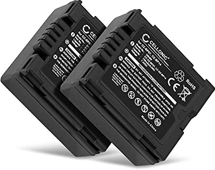 CELLONIC, Battery for Camera, compatible with Panasonic NV-GS17, CGR-DU06, NV-GS120, NV-GS180 (7.4V, 750mAh) 2 Pieces