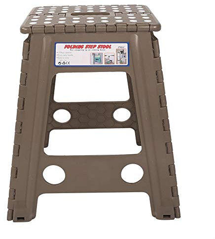 Tabouret Pliable Maximum Dtatic Load 120kg, Tabouret en Plastique Tabouret Pliable portatif pour la pêche de randonnée en intérieur(Marron)