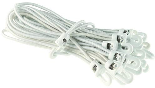 25 Stück Spanngummis weiß, 15, 20 oder 25 cm lang, 4 mm Durchmesser 15 cm